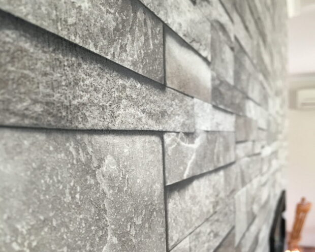 Slate tile effect wallpaper giving a realistic 3d effect for the wall
