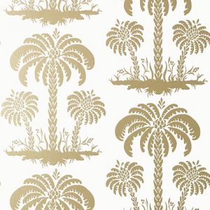 gold palm tree island wallpaper