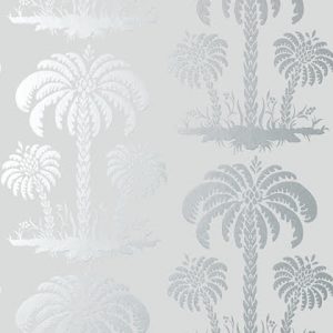 silver palm tree island wallpaper
