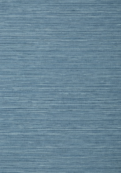 blue unpatterned vinyl wallpaper that looks like grasscloth