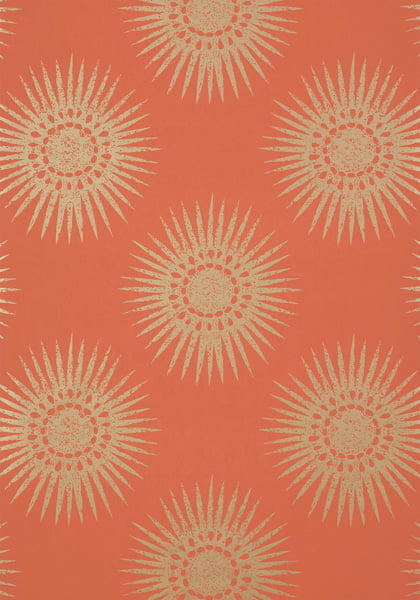 Bahia sun wallpaper in coral
