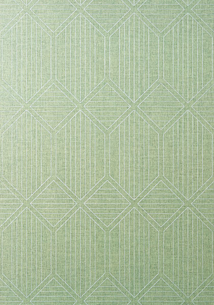 Pale green geometric wallpaper Noam