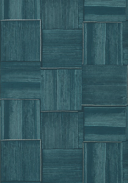 turquoise square pattern wallpaper
