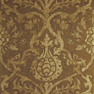 Faded damask gold wallpaper