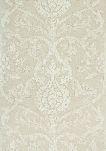 Cream damask wallpaper traditional