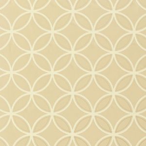 Geometric circular pattern wallpaper beige