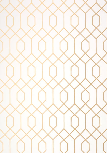 Geometric metallic wallpaper
