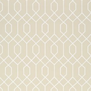 Geometric wallpaper trellis design beige