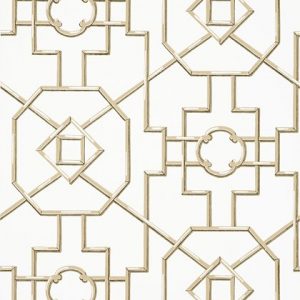 asian inspired bamboo wallpaper beige on white