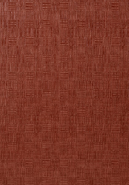 Woven basket effect wallpaper in red