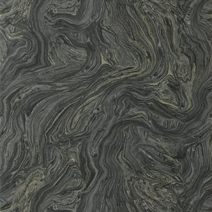 Marbled effect black wallpaper