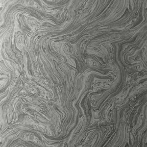 Marbled effect silver wallpaper