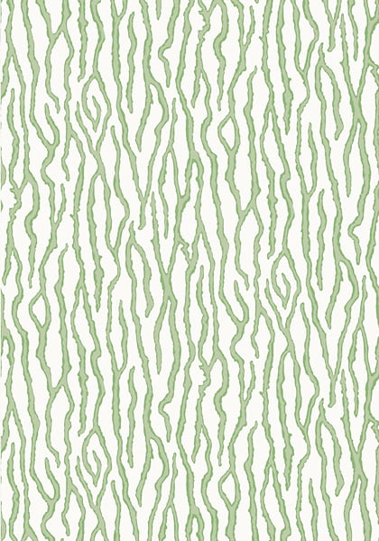 tropical coral inspired wallpaper in green