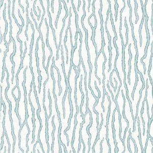 Tropical wallpaper inspired by coral reef aqua