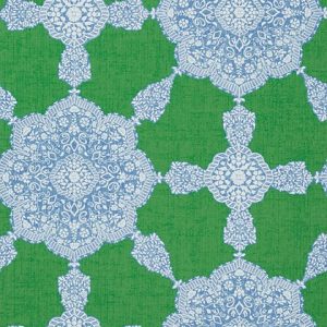 Paisley vintage style green wallpaper