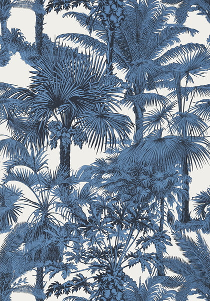 Palm tree wallpaper blue