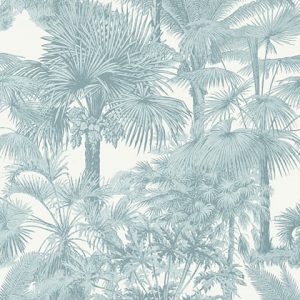 Palm tree wallpaper light blue