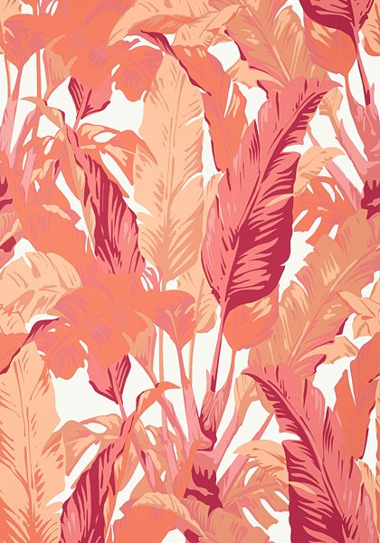 pink Palm leaf wallpaper