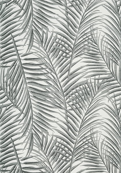 black Palm leaf wallpaper