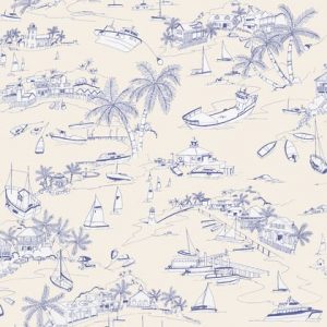 Nautical tropical wallpaper