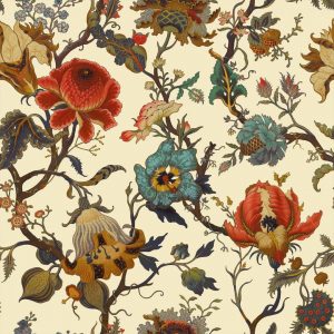 Exotic floral wallpaper