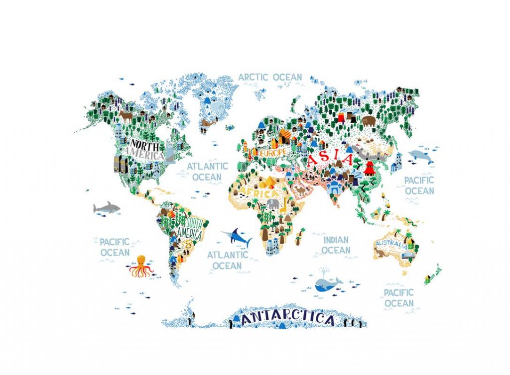 The Cutest World Map Ever - Kids room inspiration