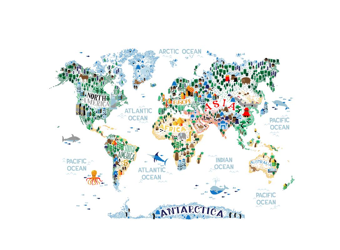 The Cutest World Map Ever - Kids room inspiration