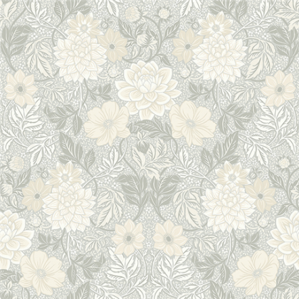light grey floral wallpaper
