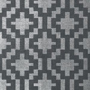 Andes geometric wallpaper in silver
