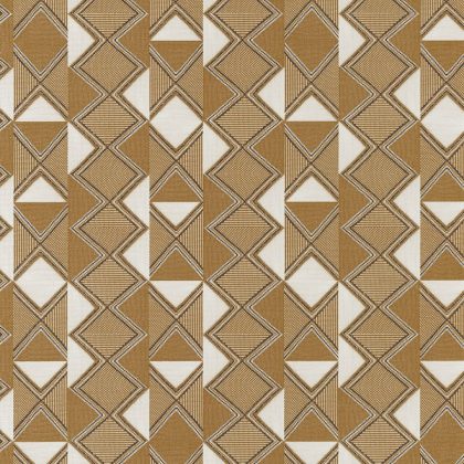 Mustard geometric wallpaper tribal design