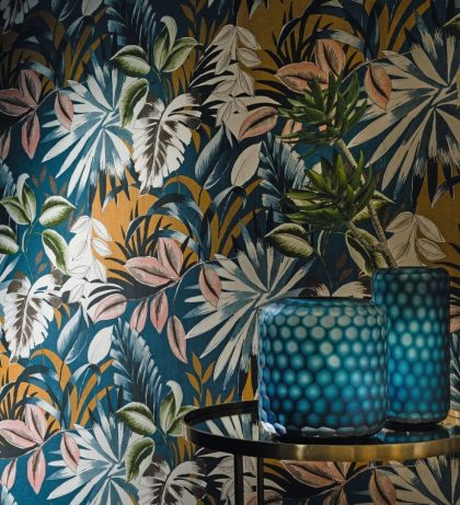 Leafy wallpaper pattern botanical wallpaper