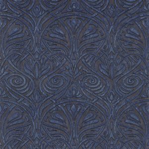 Rabat patterned wallpaper blue