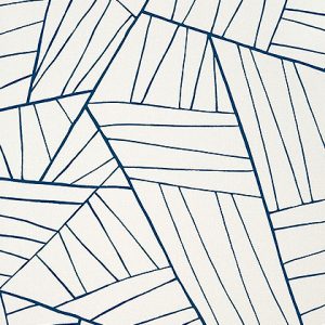 Bold geometric wallpaper design Jordan in blue and white