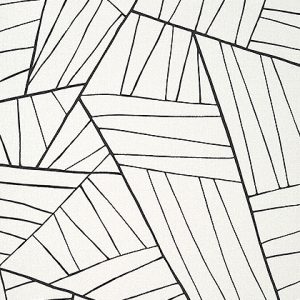 Bold geometric wallpaper design Jordan in black and white