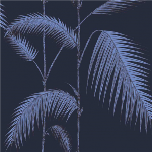 palm leaves wallpaper blue