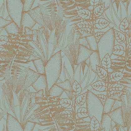 jungle leaves wallpaper with tiger aqua Altaica