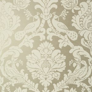 damask wallpaper with peacocks
