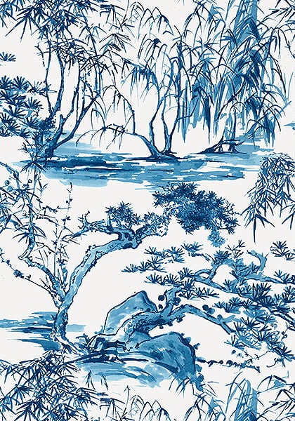 navy tree wallpaper -Kyoto