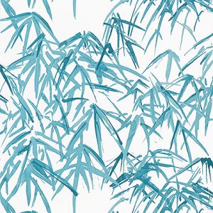 light blue Japanese bamboo leaf wallpaper