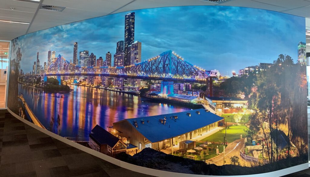 Office mural of the Story Bridge