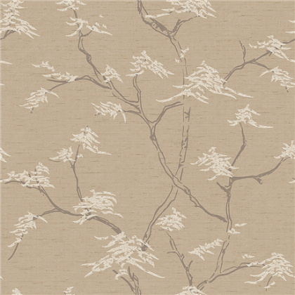 beige Japanese tree wallpaper