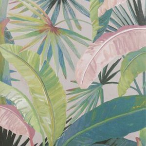 pink palm leaf wallpaper