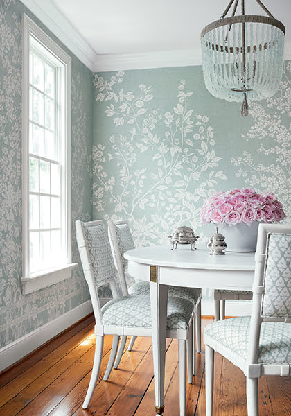 dining room French provincial style wallpaper mural