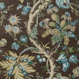 brown classical floral wallpaper