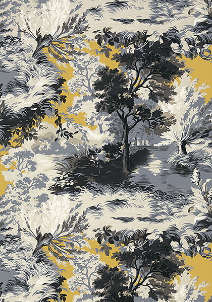 black and yellow forest wallpaper