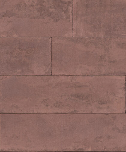 maroon faux stone brick wall wallpaper
