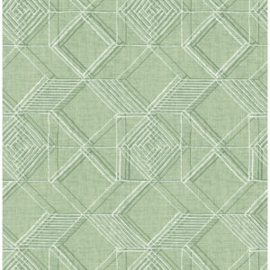 green lattice geometric wallpaper
