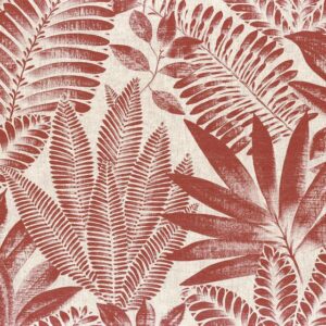 red palm leaf wallpaper