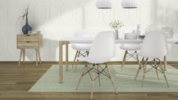 anaglypta wallpaper in dining room