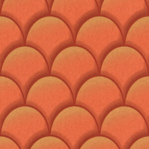 art deco orange 3d loook wallpaper